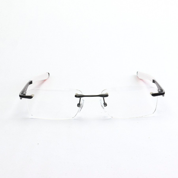 Armação de Óculos Flutuante Sem Aro Wingfold Preto e Branco